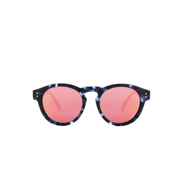 KOMONO Clement Matte Indigo Demi Sunglasses (NEW) round blue display picture 2